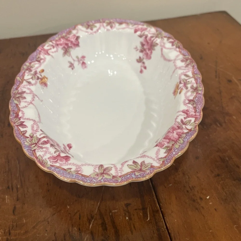 Spode IRENE Oval Vegetable Bowl 9 3/4 Inches Rare, Mint Condition Signed Stamped